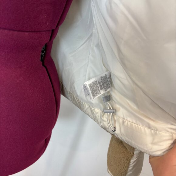 Columbia Beige Leadbetter Point II Sherpa Hybrid Short Puffer Jacket sz M - Picture 8 of 11